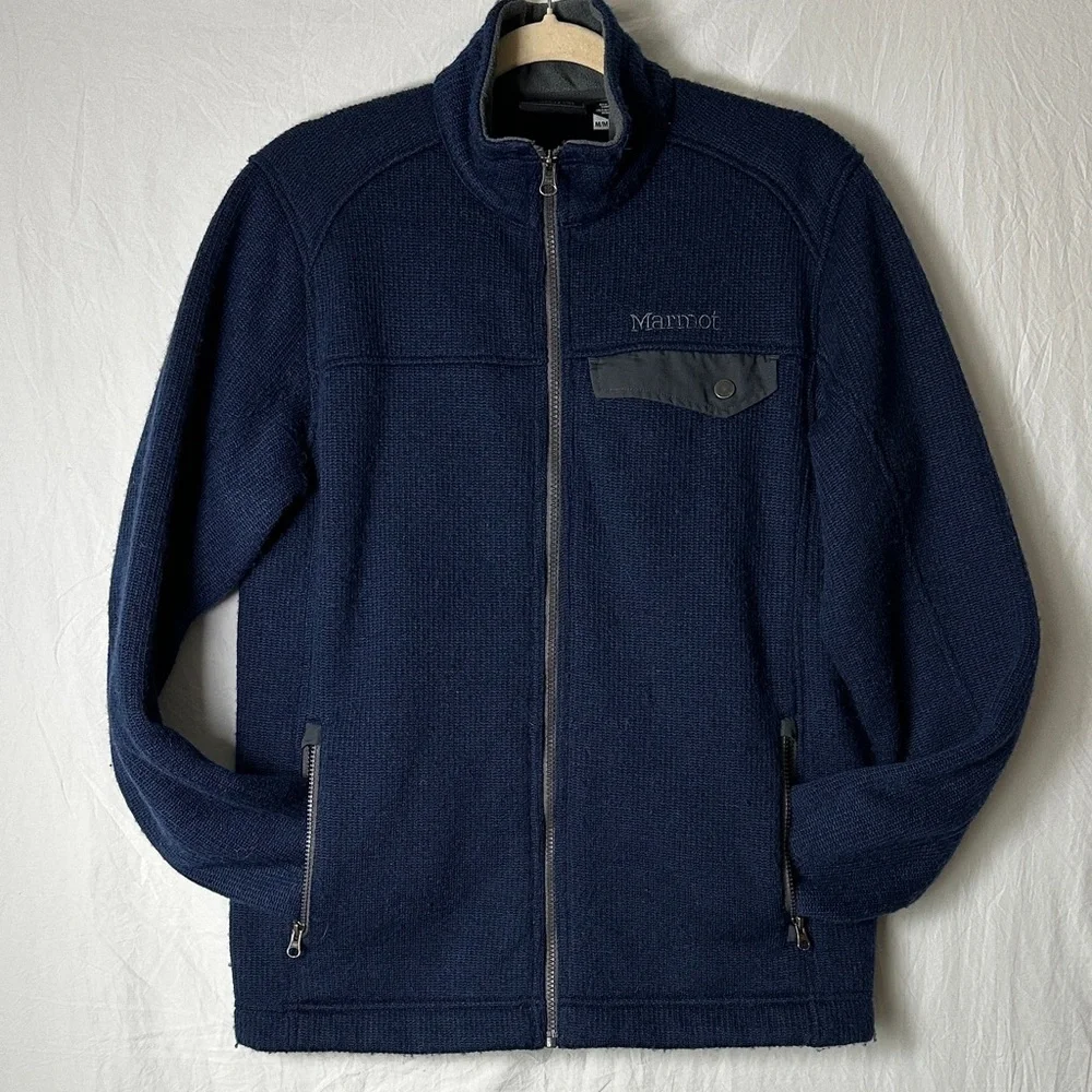 Marmot Men's Dark Blue Zip-Up Sweater